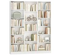 Homcom Bookcase Freestanding Open Storage Shelf With 17 Compartments