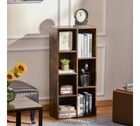 Homcom Bookcase Modern Bookshelf Cabinet For Home Office Rustic Brown