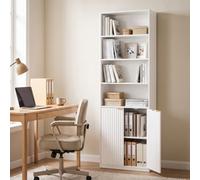 Homcom Bookcase With Adjustable Shelf 6-Tier Tall Bookshelf, White