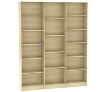 HOMCOM Bookcase with Open Storage, 6-Tier Bookshelf with Anti-Tipping Hardware, Oak