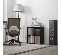 HOMCOM Bookshelf Display Storage Shelf with 2 Compartments for Study in Black HOMCOM Black