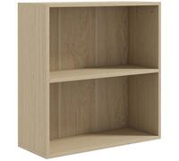 Portland 2 Shelf Natural Bookcase - Brown - Wilko