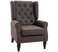 HOMCOM Brown Retro Accent Armchair