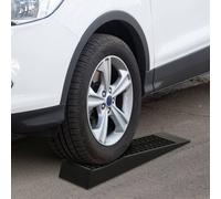 HOMCOM Set of 2 Anti-Slip Ramps - Black, Black