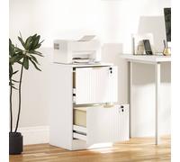 Homcom Filing Cabinet, File Cabinet With 2 Lockable Drawers And Hanging Rails