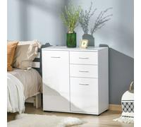 HOMCOM Cabinet Sideboard Cupboard Buffet Solo High Gloss Front Face Door Drawer