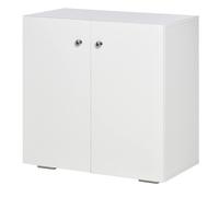 HOMCOM Freestanding Storage Cabinet w/ Two Shelves Wooden Sideboard - White