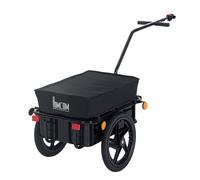 HOMCOM Cargo Trailer Bike Trolley Cart with Handle Removable Rain Cover 70L