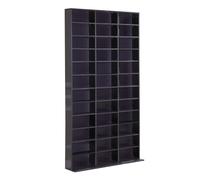 HOMCOM CD DVD Media Storage Shelves Display Shelf Racks Wooden Frame Black