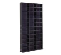 HOMCOM CD DVD Media Storage Shelves Display Shelf Racks Wooden Frame Black