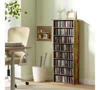 Homcom Cd Storage Unit Dvd Tower Blu-Ray Storage Shelf For Living Room Brown Brown