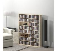 Homcom Cd Storage Unit Dvd Tower Blu-Ray Storage Shelf For Office In Natural Natural One Size