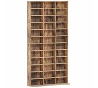 HOMCOM CD Storage Unit with Adjustable Shelves, 102 x 195 cm, Rustic Brown