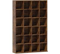 HOMCOM CD Storage Unit with Adjustable Shelves, 89 x 130.5 cm, Rustic Brown