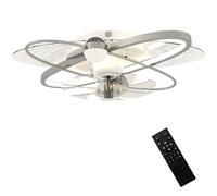 Homcom Ceiling Fan With Light And Remote & App Control Led Ceiling Fan Light In Silver Silver