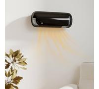 HOMCOM Electric Heater, 2000W Ceramic Space Heater, Wall Mounted, with Fan, Adjustable Thermostat, Weekly Timer, Oscillation, Open Window Detection, 24H Timer, Remote Control, Children Lock, Black