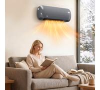 HOMCOM Ceramic Electric Heater 2000W with Fan, Wall Mounted, Grey