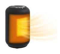 HOMCOM Ceramic Space Heater, 1500W Fan Electric Heater with 3 Modes, 24H Timer, Adjustable Thermostat, Oscillation, Tip-Over and Overheat Protection, Low Energy for Bedroom, Black