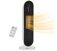 HOMCOM Ceramic Space Heater Indoor Tower Heater 2 Heat 1200W/2000W White