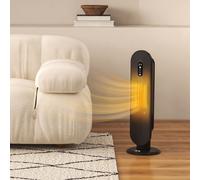 Homcom Ceramic Space Heater Tower Heater W/ 45? Oscillation, Black, Black