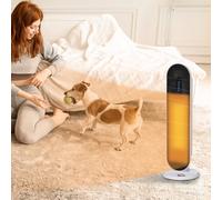 HOMCOM Ceramic Space Heater Tower Heater W/45 Oscillation Remote Control Timer
