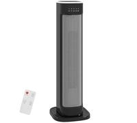 Homcom Ceramic Electric Heater, 2000W Space Heater With Timer, Black