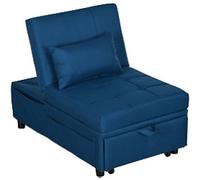 HOMCOM Chair Bed 839-858V70BU Blue