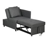 HOMCOM Chair Bed 839-859V70GY Grey