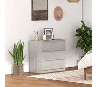 Homcom Chest Of Drawers, 3 Drawer Storage Cabinet Unit For Bedroom, Grey