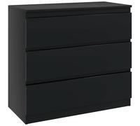 Homcom Chest Of Drawers, 3 Drawer Storage Cabinet Unit For Bedroom, Black