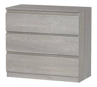 HOMCOM Chest of Drawers, 3 Drawer Storage Cabinet Unit for Bedroom, Grey