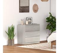 Homcom Chest Of Drawers, 3 Drawer Storage Cabinet Unit For Bedroom In Grey Grey One Size