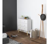 HOMCOM Chest of Drawers, 3 Drawer Unit Storage Cabinet Bedroom Living Room