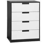 HOMCOM Chest of Drawers, 4 Drawer Storage Cabinet Unit Bedroom Living Room