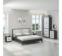 Homcom Chest Of Drawers 4 Drawers Cabinet Organiser Unit With Handles In Black Black One Size