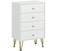 HOMCOM Chest of Drawers - 4 Drawers Dresser Storage Organiser for Bedroom | TJ Hughes