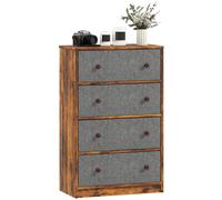 Homcom Chest Of Drawers, Drawer Dresser For Bedroom In Grey Grey