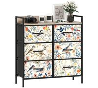 Homcom Chest Of Drawers For Bedroom, Fabric Dresser With Shelf Multi Small