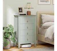 HOMCOM Bedroom Chest of Drawers, Modern 4 Drawer Dresser, Green, Green