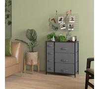 HOMCOM Chest of Drawers with 7 Dresser Drawers for Home Bedroom, Dark Grey
