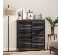 Chest of Drawers with Fabric Drawers Dresser for Bedroom HOMCOM Black XL