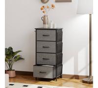 Chest of Drawers with Fabric Drawers Dresser for Bedroom HOMCOM Dark Grey XL