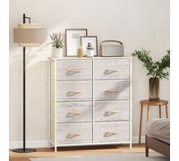 HOMCOM Chest of Drawers with Fabric Drawers Dresser for Bedroom in Natural | Size: Large HOMCOM Natural L