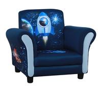 HOMCOM Child Armchair Kids Mini Sofa Chair with Armrest for 3-6 Years Old Blue