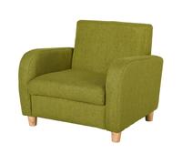 HOMCOM HOMCOM Child Armchair Wood Frame W/ Padding Seat Low-rise, Green