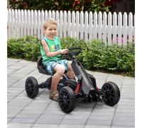 HOMCOM Children Pedal Go Kart w/ Adjustable Seat, EVA Tyres, Handbrake in Black HOMCOM Black