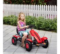 HOMCOM Children Pedal Go Kart FCM Seat, Inflatable Tyres, Handbrake370-276V00RD