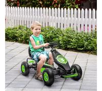 HOMCOM Children Pedal Go Kart w/ Adjustable Seat, Rubber Wheels, Brake - Green