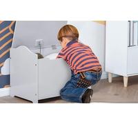 Homcom 40X60Cm Kids Storage Box Toy Organiser For Child 3 Yrs+ Bedroom Grey