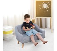HOMCOM Kids Mini Sofa Children Armchair Seating Bedroom Playroom Furniture Grey